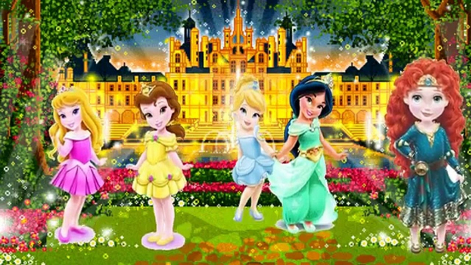 Disney Princess Finger Family Collection cartoon Aurora Belle Pocahontas Ariel Cinderella