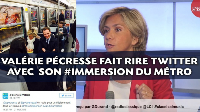 Valérie Pécresse fait rire Twitter avec son #immersion dans le métro