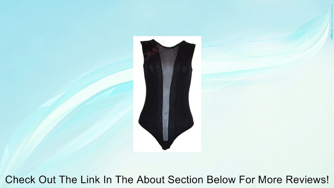 Sleeveless Mesh Strip Bodysuit Leotard Review