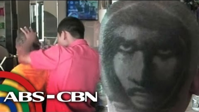 Fan, ginawang 'hair tattoo' ang mukha ni Pacquiao