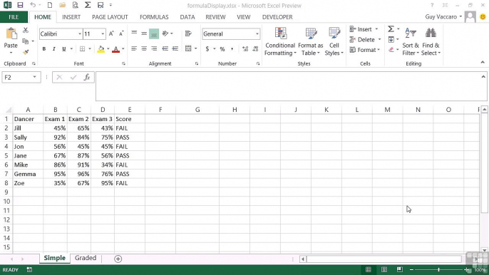 MS-Excel - Display Cell Formulas In Another Cell - 03-06