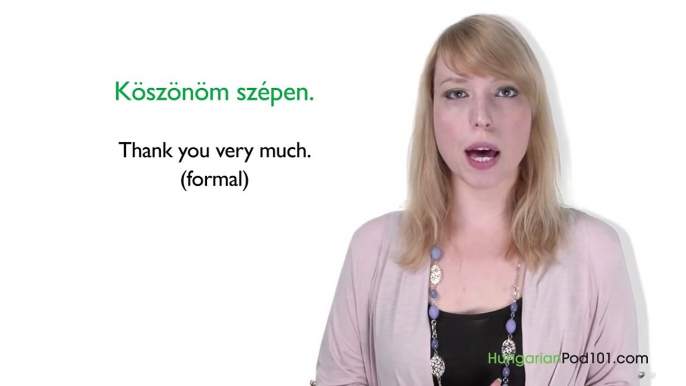 Learn Hungarian - Hungarian In Three Minutes - Hungarian Manners