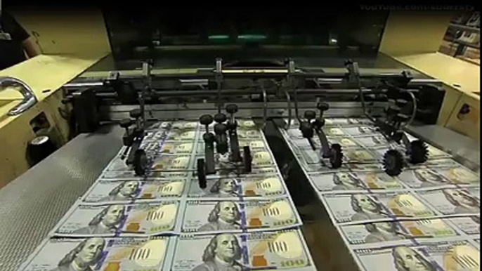 Hundred Dollar Bills Being Printed