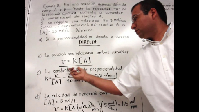 Proporcionalidad directa e inversa EJEMPLO 5