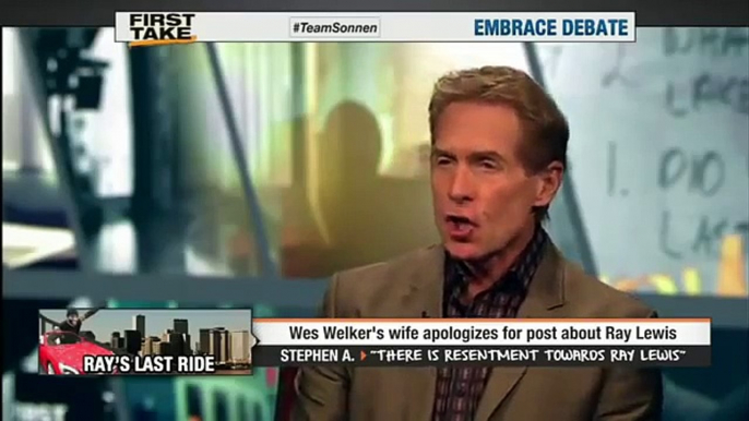 Espn First Take: Wes Welker's Wife Critical Of Ray Lewis