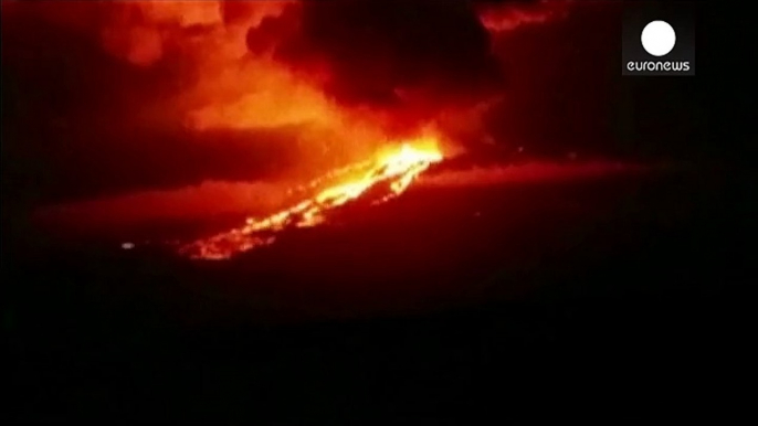 Wolf volcano erupts on the Galapagos Islands