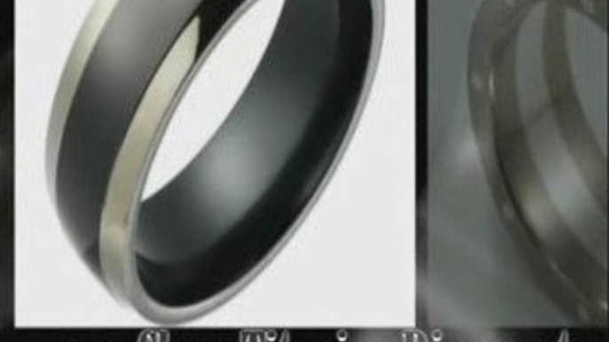 Quality Affordable Mens Black Titanium Wedding Rings