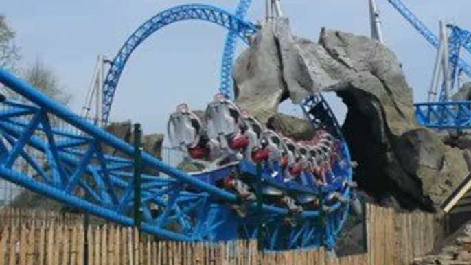 Montage Blue Fire à Europa park