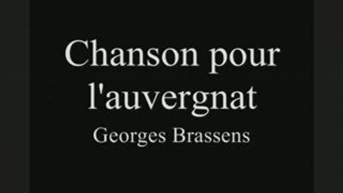 Chanson pour l'auvergnat - Georges Brassens