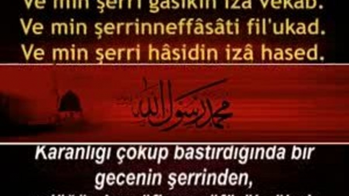 Felak Suresi - Evladi Resul Kabe Imami Türkçe (Meali)