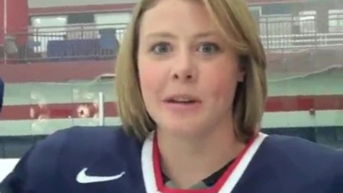 Photo Shoot on the Ice - U.S. Women's National Hockey Team