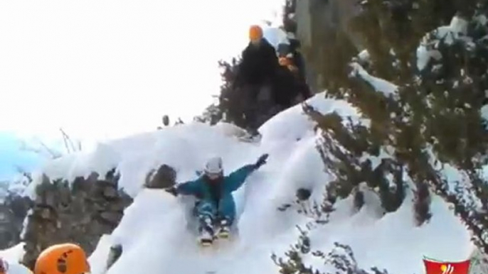 Via Ferrata Arête Sud en hiver - Vicdessos Ariège Pyrénées