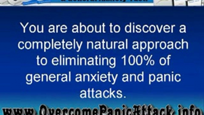 No Medication needed to Overcome Panic or Anxiety attacks