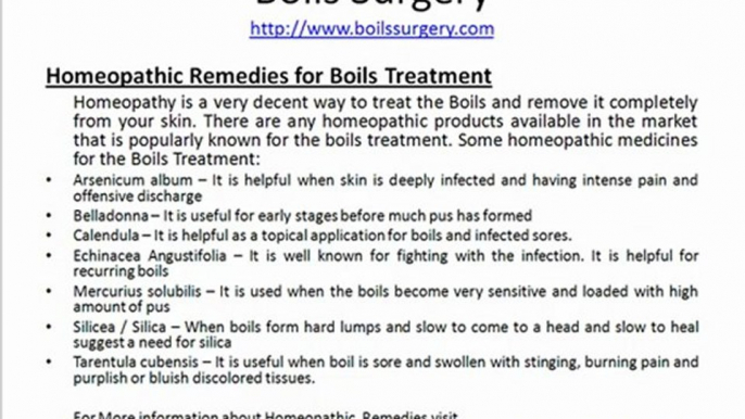 Get quick relief from boils by using boils surgery