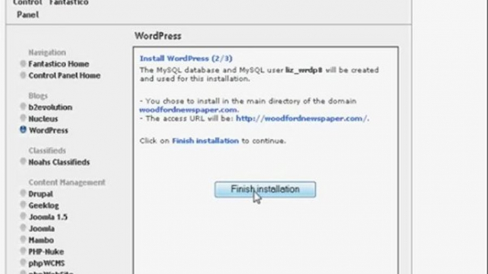 Install wordpress using fantastico in cpanel hosting