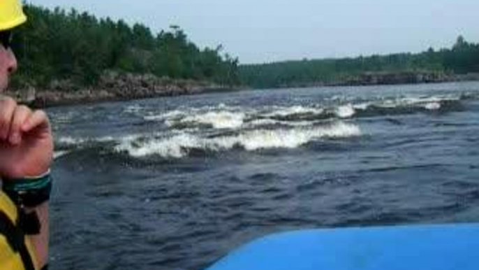 White Water Rafting in from inside raft