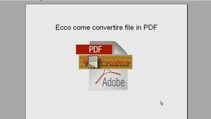 come convertire file in PDF