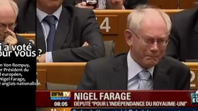 Nigel Farage face au président européen Herman Van Rompuy