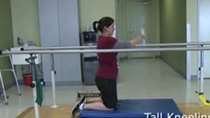 Wii the parallel bar and tall kneeling