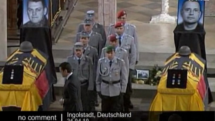 Funeral service for four German soldiers killed in...