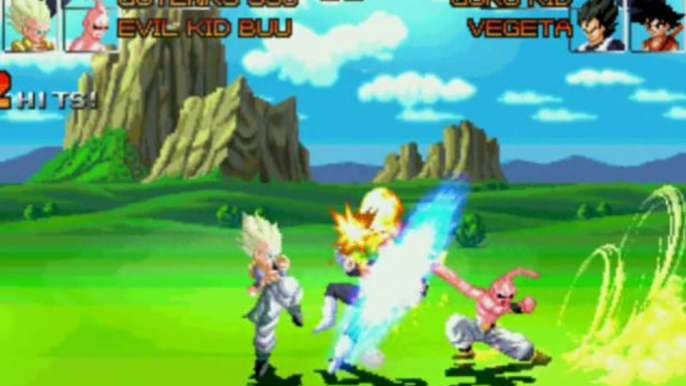 Combat DBZ Gotenks ( SSJ ) & Kid Buu Vs Kid Goku & Vegeta