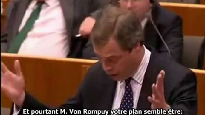 Nigel Farage au parlement Européen 7 avril 2010