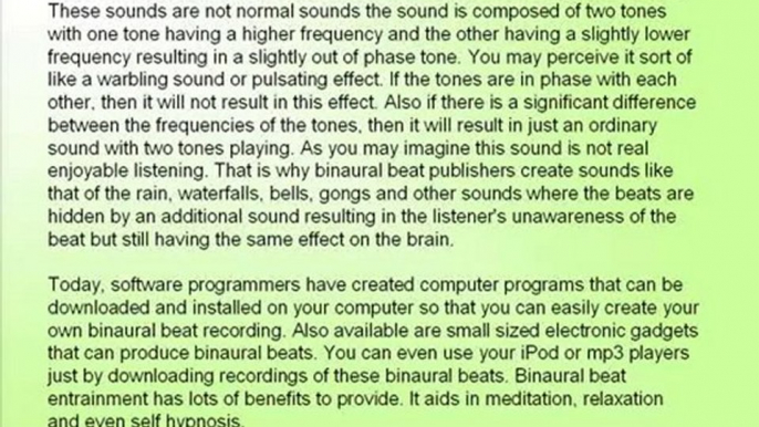 Binaural Beat Entrainment Explained