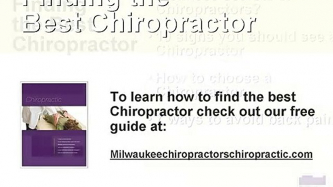 Milwaukee Chiropractic Chiropractor Back Pain Facts