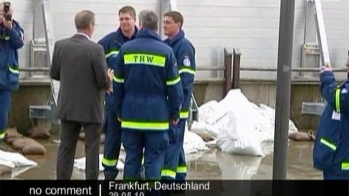 Angela Merkel visits flood-hit eastern... - no comment