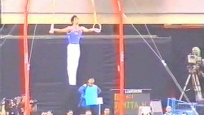 Gymnastics - 2002 World Championships - Rings - Tomita