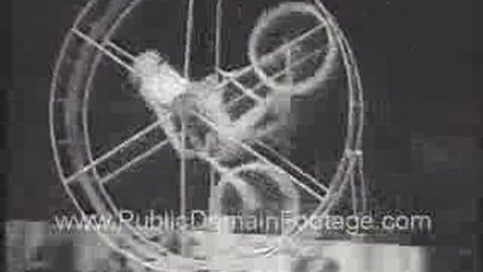 Circus Clown Wheel Stunt Public Domain Archival Footage