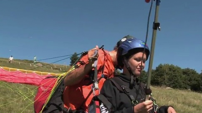 Un vol en parapente au Bol d'Air à La Bresse (Vosges)