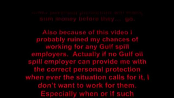 Gulf oil spill workers: You could die for your job.