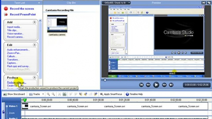 Camtasia Video Capture Tutorial #2