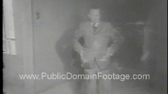 Man on Fire Public Domain Archival Stock Footage