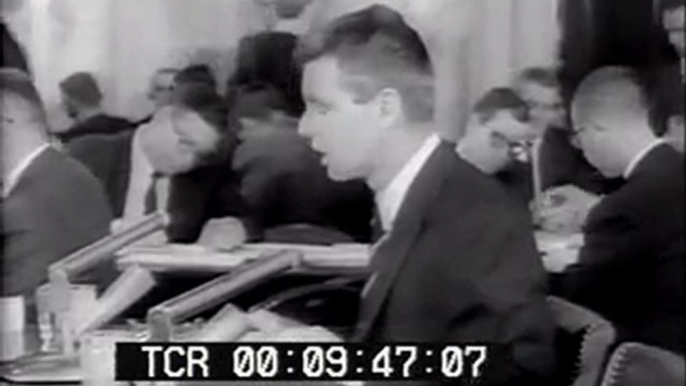 Cosa Nostra Mafia Hearings RFK and Joseph Valachi Newsreel