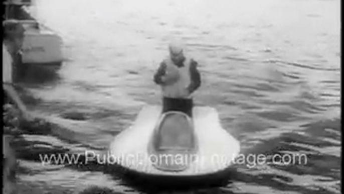 Mini Speed Boat Race Public Domain Archival Stock Footage