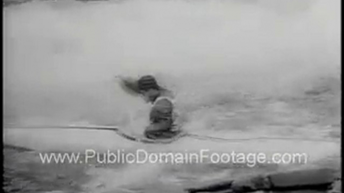 White Water Kayaking Public Domain Archival Stock Footage