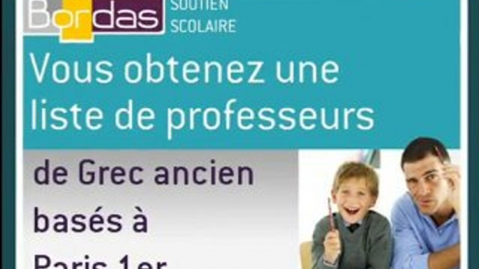 Soutien Scolaire Grec ancien - Paris 1er