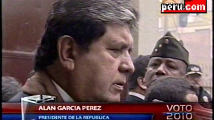 Alan García pide esperar resultados oficiales de ONPE