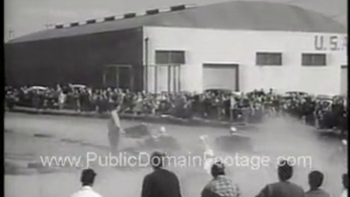 Kids Go Cart Race Archival Footage - PublicDomainFootage.com