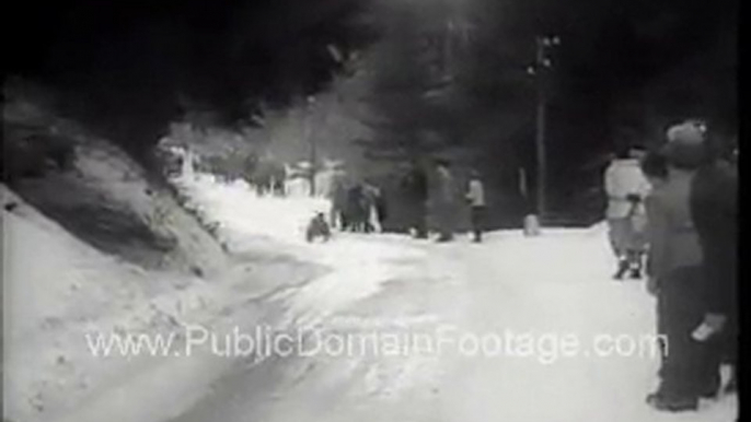 Extreme bobsled riding footage - PublicDomainFootage.com