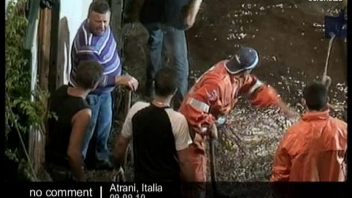 Mudslide hits village on Italy's Amalfi Coast - no comment