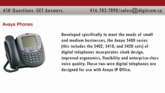 Avaya Phones | Digitcom.ca (Business Phone Systems)