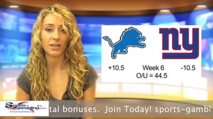 Lions vs Giants NFL Online Sportsbook Betting Odds