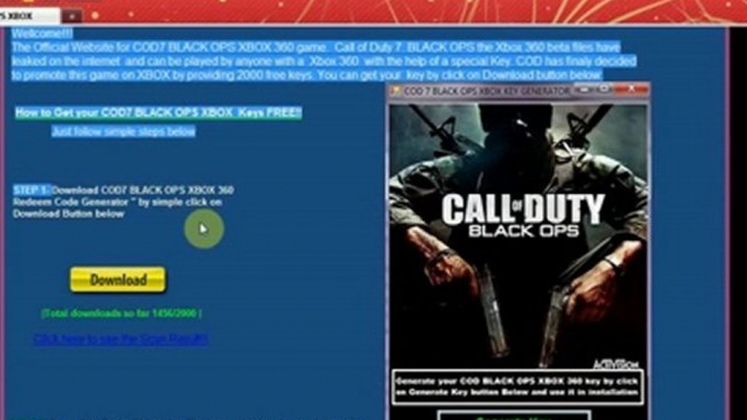 Download COD Blackops xbox 360 codes Free fullworking