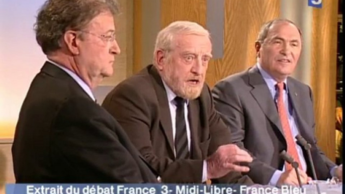 Extrait du débat entre Georges FRECHE, Jacque BLANC et Alain JAMET dans l'émission Midi Libre