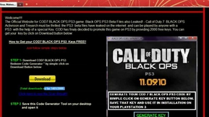 Blackops PS3 keys Gurrantee Working FRee