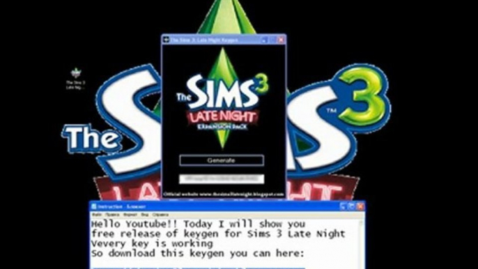 Sims 3 Late Night Crack keygen, keys codes