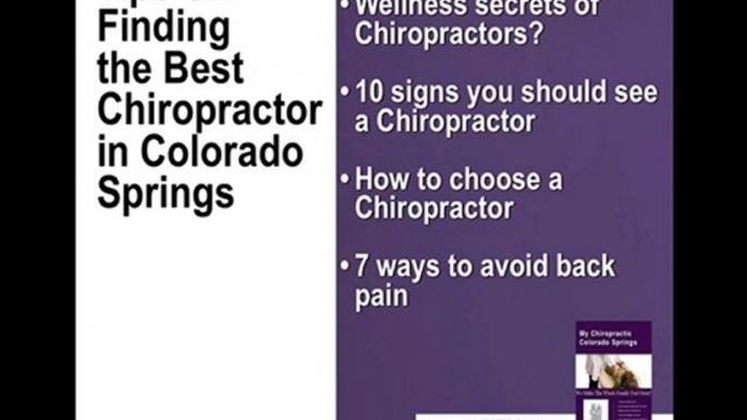 Neck Pain Relief with Chiropractic Colorado Springs